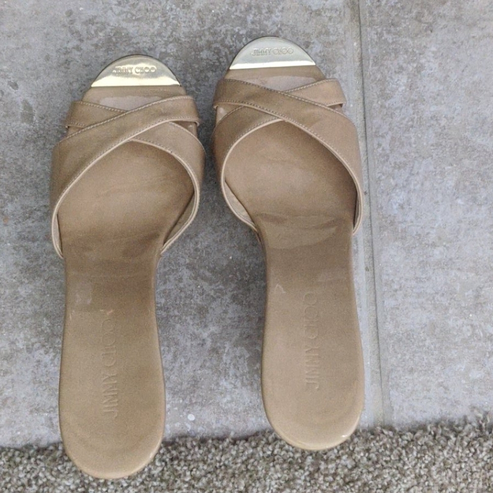 Nude Patent Leather Sandal